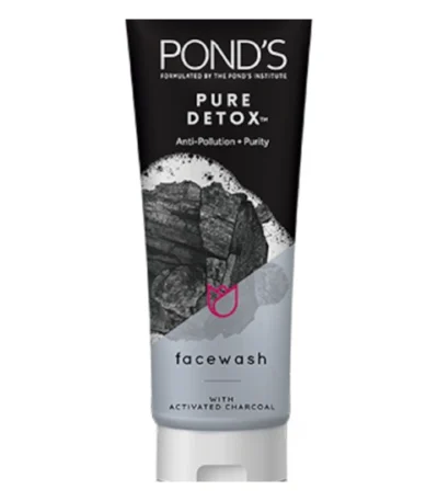 ponds activated charcoal face wash black