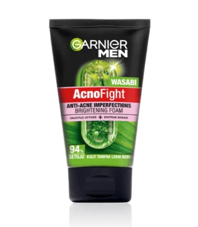 Garnier Men Acno Fight Wasabi Brightening Foam Facial Cleanser