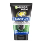 Garnier Men Turbo Bright Double Action Face Wash, 100ml