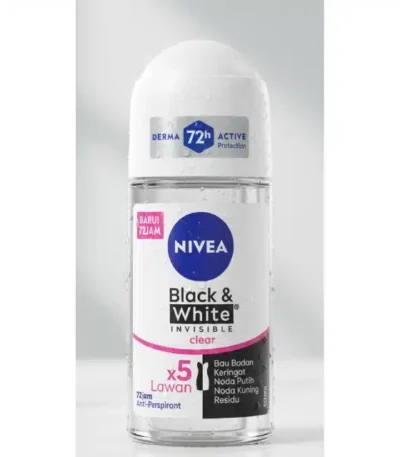 Nivea Black & White Invisible Anti lawan Perspirant Roll on 50ml