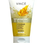 Vince Turmeric Face Wash is especially formulated to make skin clear, radiant, refreshed, and healthy. Turmeric is known for its healing and skin-purifying properties that help make skin even-toned and brighter-looking. This glow-boost face wash deeply cleanses impurities, dirt, an dust particles from the pores while reducing dullness and dark spots. It helps to leave skin purified, glowing, rejuvenated, and luminous.