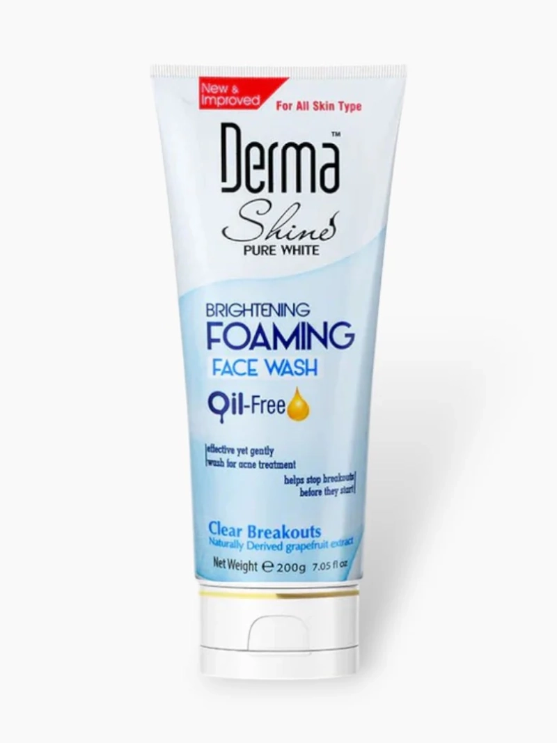 Derma shine brightening foaming face wash