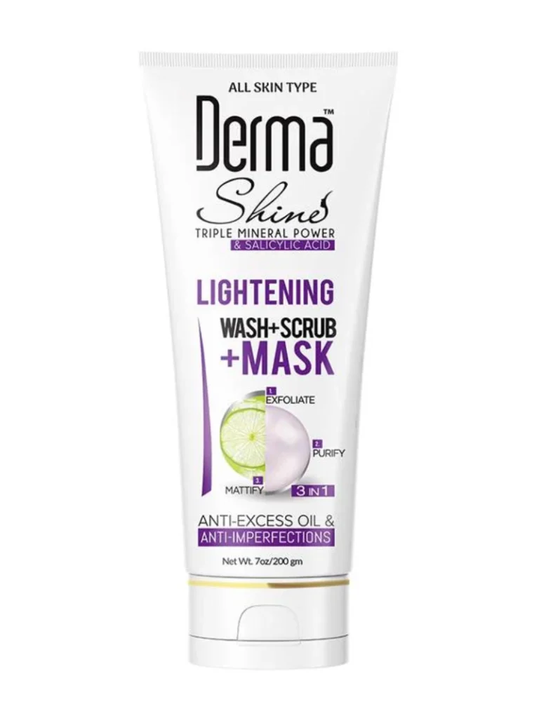 Derma shine lightening wash+scrub+mask