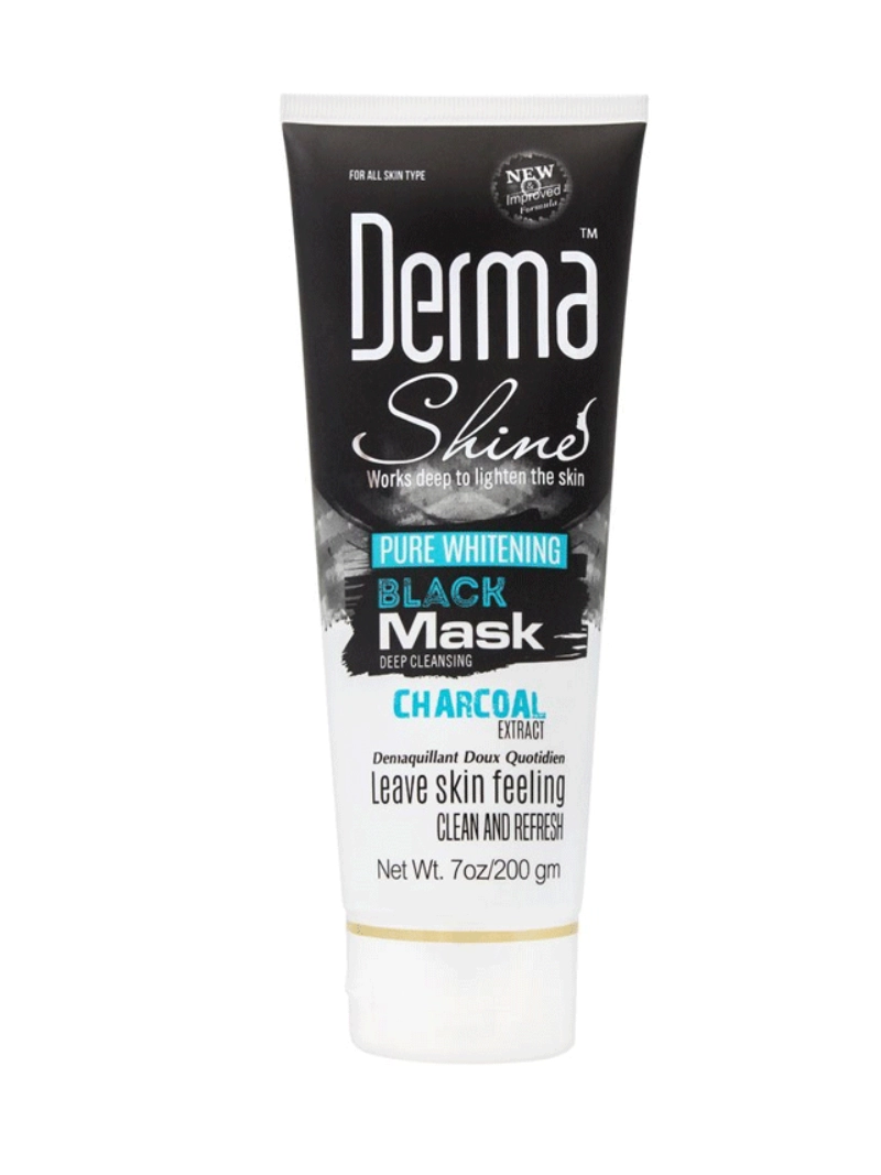 Derma shine pure brightening black mask
