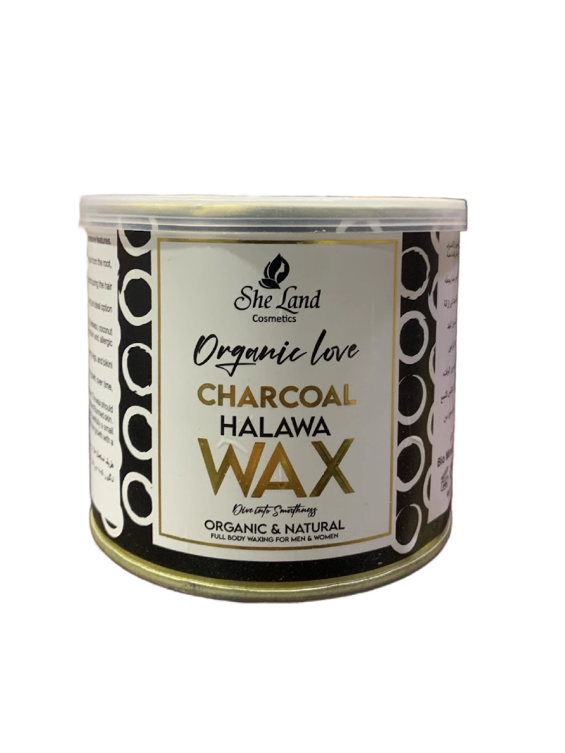 She land organic love charcoal halawa wax