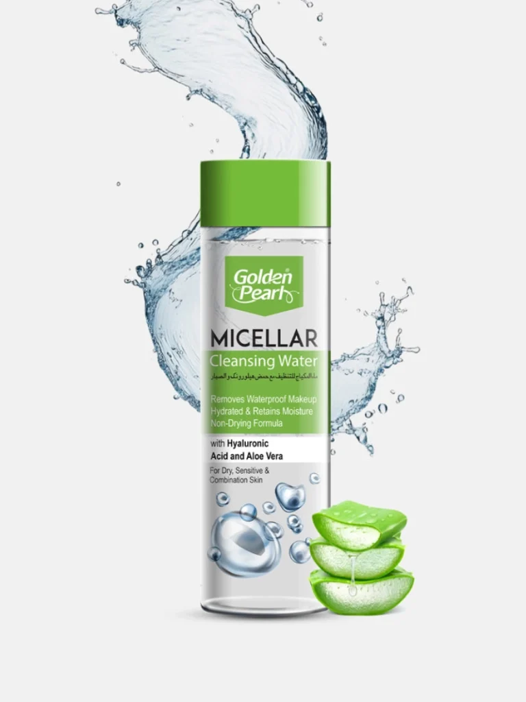 Golden pearl micellar cleansing water with hyaluronic acid & aloe veraa