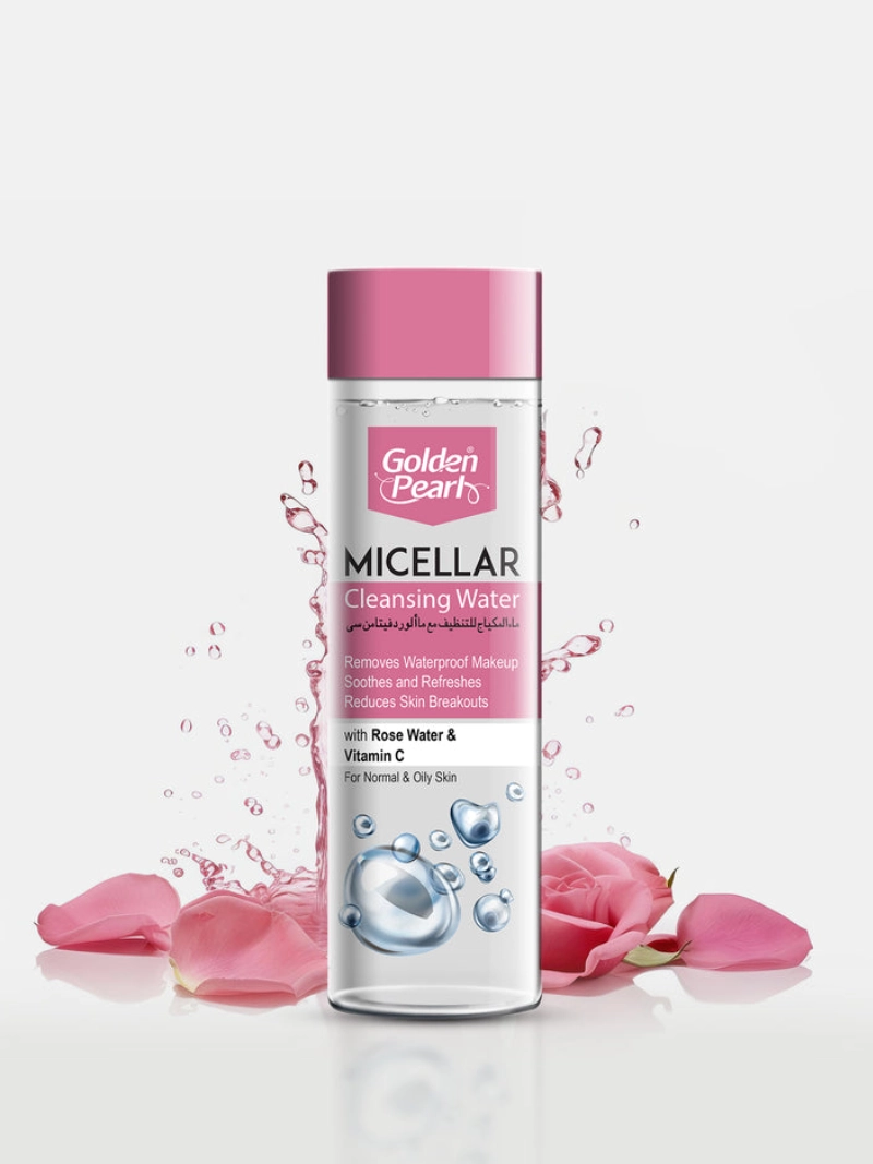 Golden pearl micellar cleansing water with rose & vitamin c
