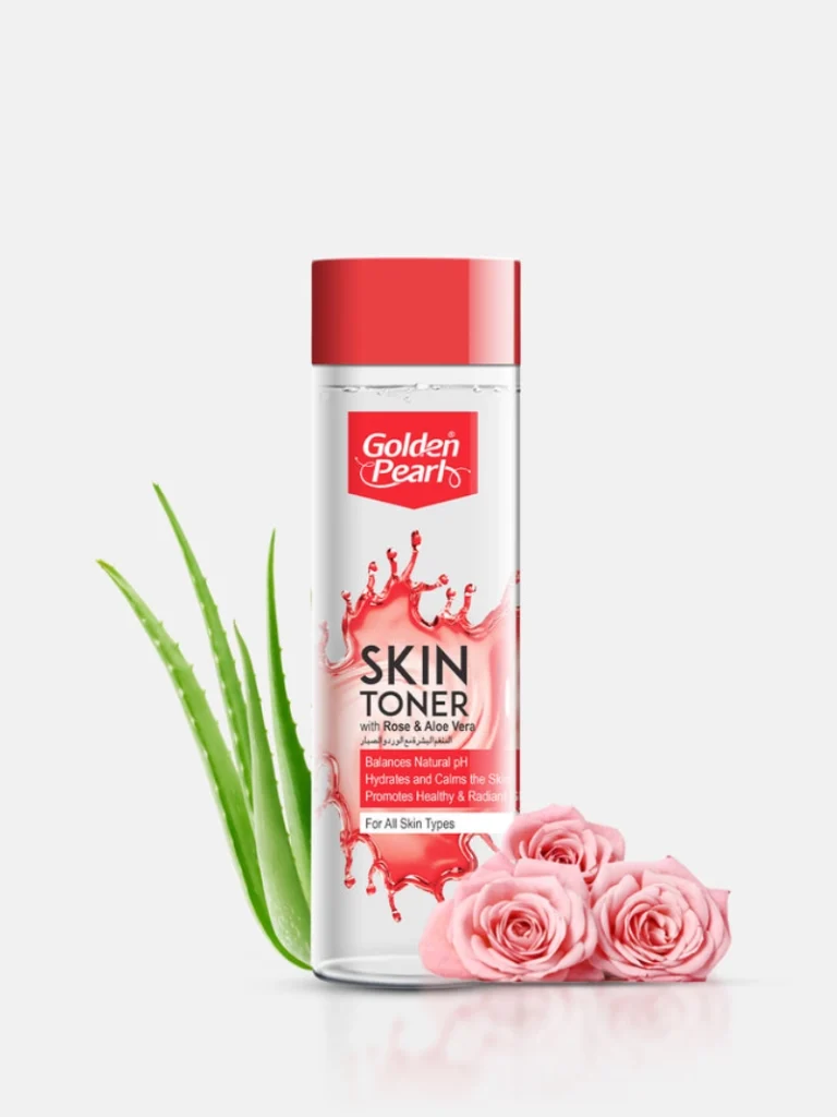Golden pearl skin toner with rose & aloe vera