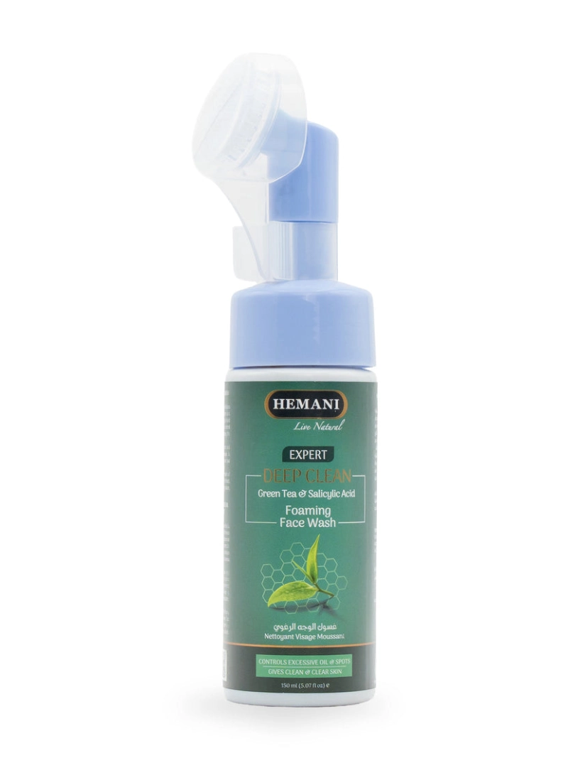 Hemani expert deep clean green tea & salicylic acid foaming face wash