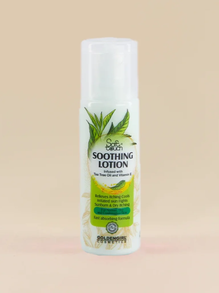 Soft touch soothing lotion infused with tea tree oil & vitamin e
