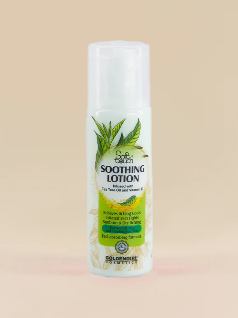 Soft touch soothing lotion infused with tea tree oil & vitamin e