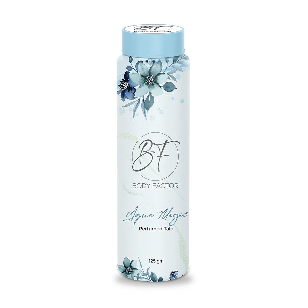 delesh body factor aqua magic perfumed talcum powder