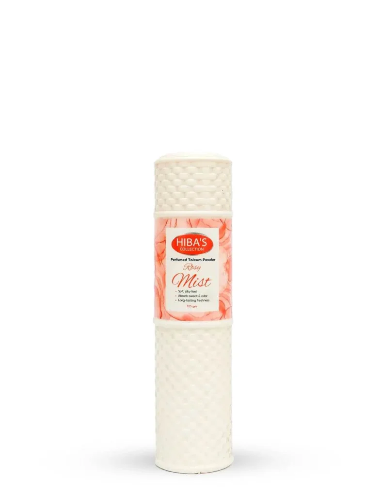 hiba's rosy mist perfumed talcum powder