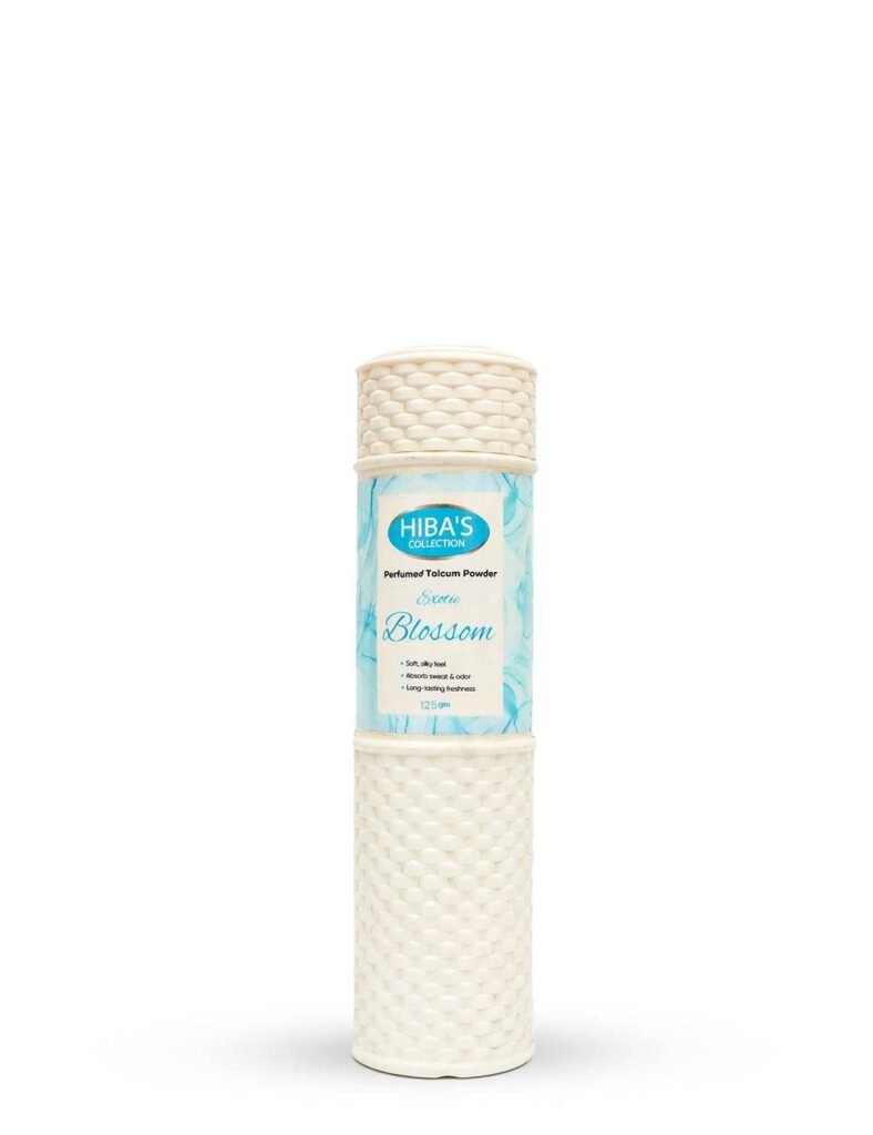 hiba's exotic blossom perfumed talcum powder