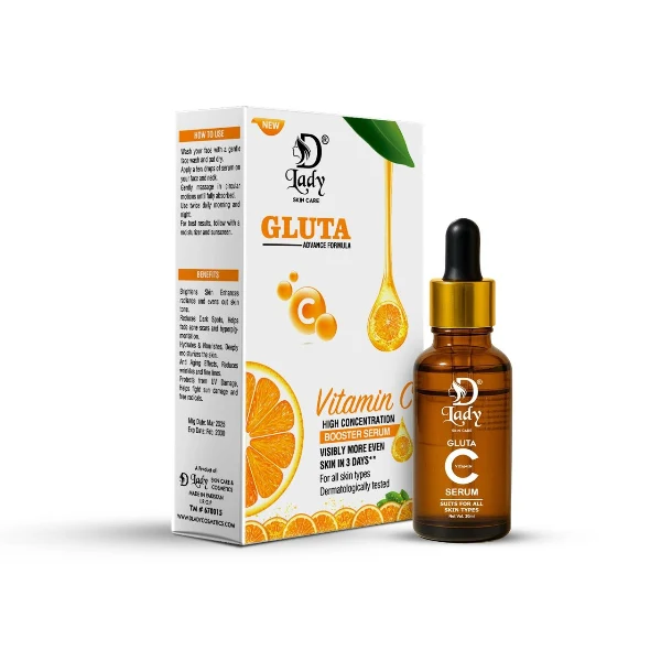 High-Concentration Vitamin C Care: D Lady Gluta Vitamin C Booster Serum is designed for a Vitamin C-focused skincare routine. Glutathione-Focused Formula: Combines glutathione-focused care with Vitamin C for a brightening-oriented facial routine. Radiant-Looking Skin: Helps support a fresh and radiant-looking complexion. Lightweight Serum: Convenient serum texture that can be easily incorporated into your daily skincare routine. Skin Refreshing Care: Helps leave skin feeling fresh, smooth, and comfortable. Daily Facial Care: Suitable for customers looking to add a targeted booster serum to their skincare routine.