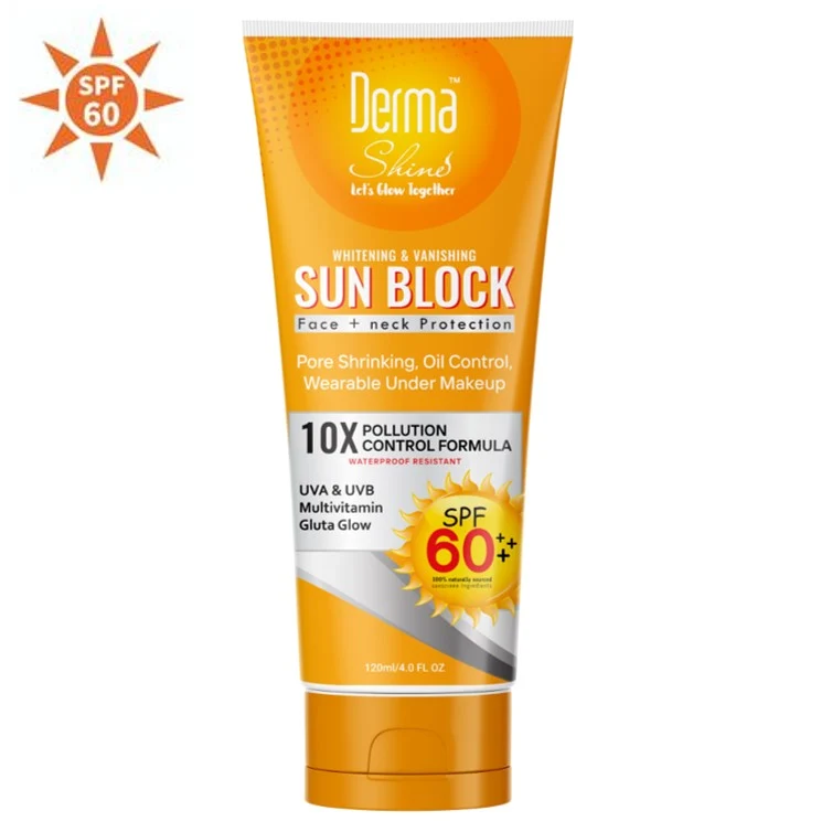 derma shine whitening & vanishing Spf 60+++ sunblock