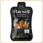 hairwell shampoo hair color (natural black) sachet