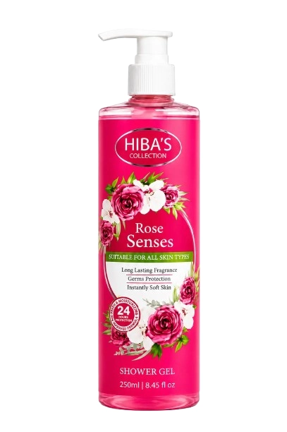 hiba's collection rose senses shower gel