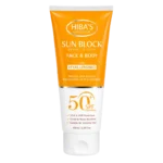 hibas bright glow face & body spf 50 sunblock with hyaluron