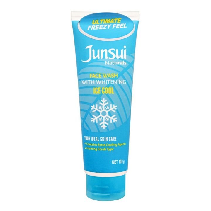 junsui naturals ice cool face wash with whitening