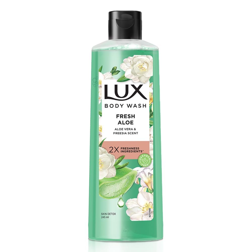 lux body wash fresh aloe aloe vera & freesia scent