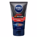 nivea men acne 8h oil clear acne defense + purify scrub