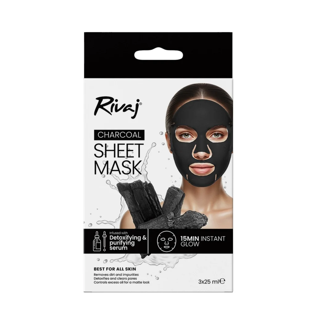rivaj charcoal sheet mask