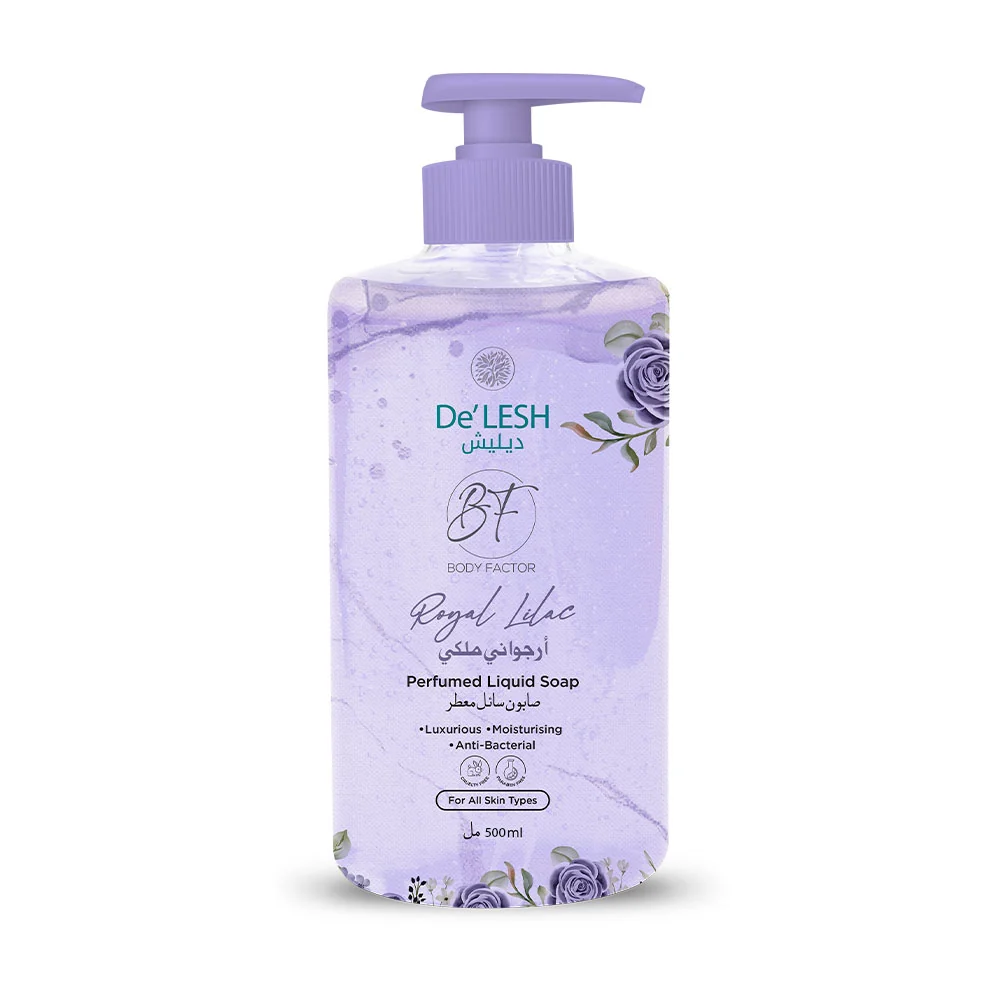 delesh body factor royal lilac perfumed liquid soap