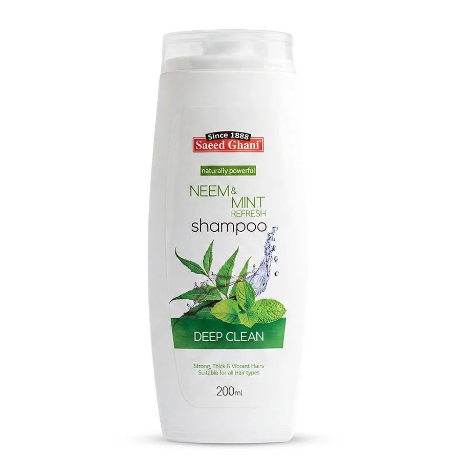 saeed ghani naturally powerfull neem & mint shampoo saeed ghani naturally powerfull neem & mint shampoo