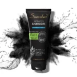 sandal activated charcoal whitening face wash