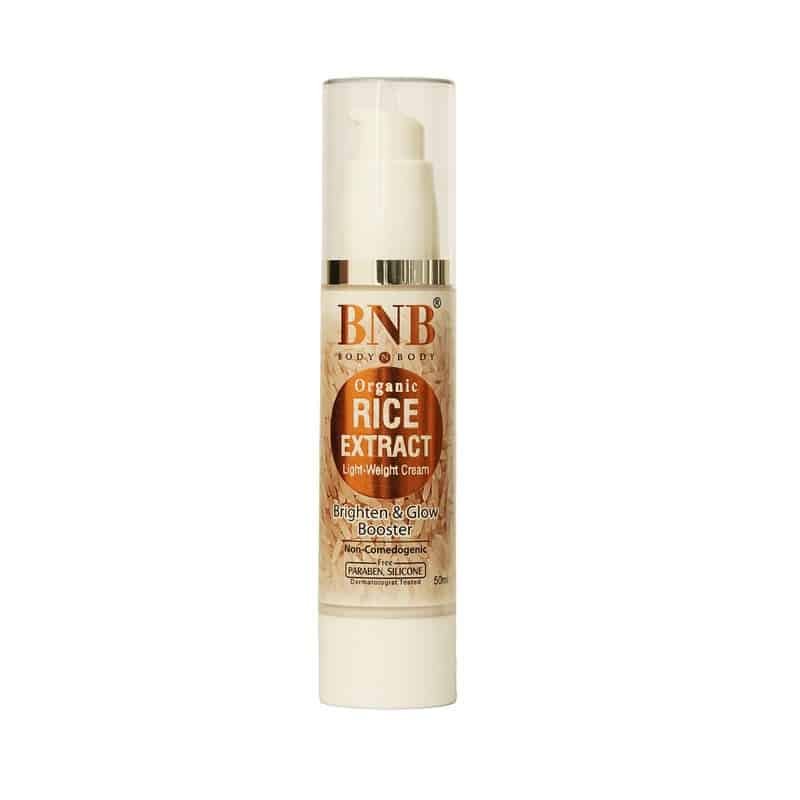 BNB organic rice extract light weight cream