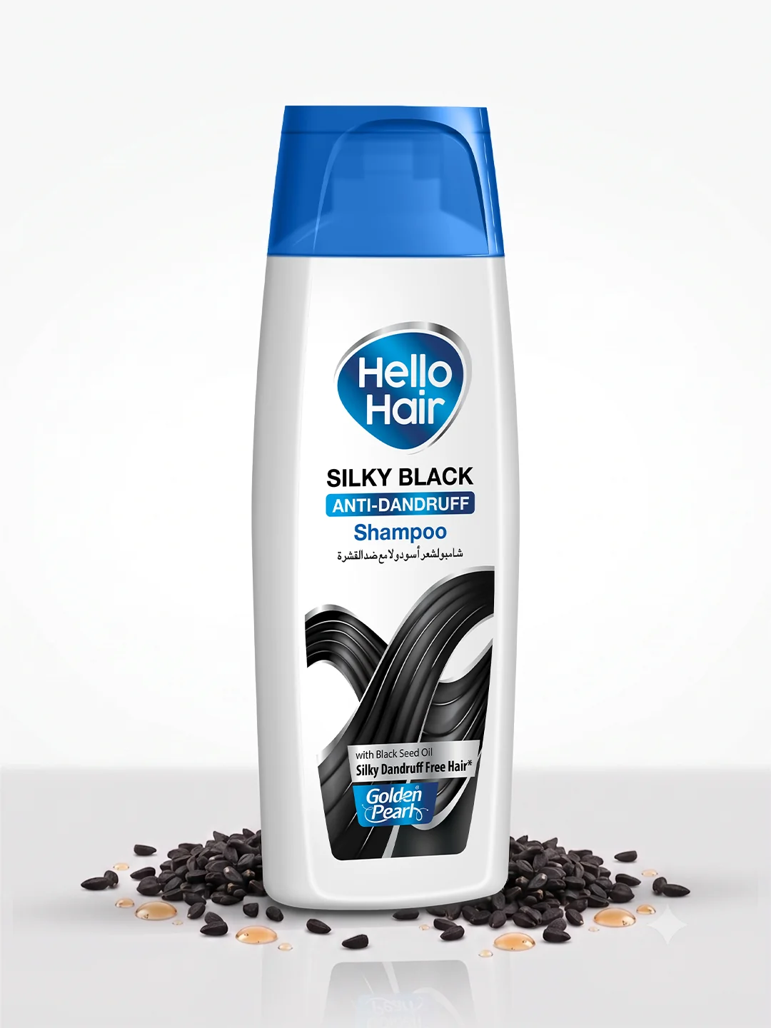 hello hair silky black anti dandruff shampoo